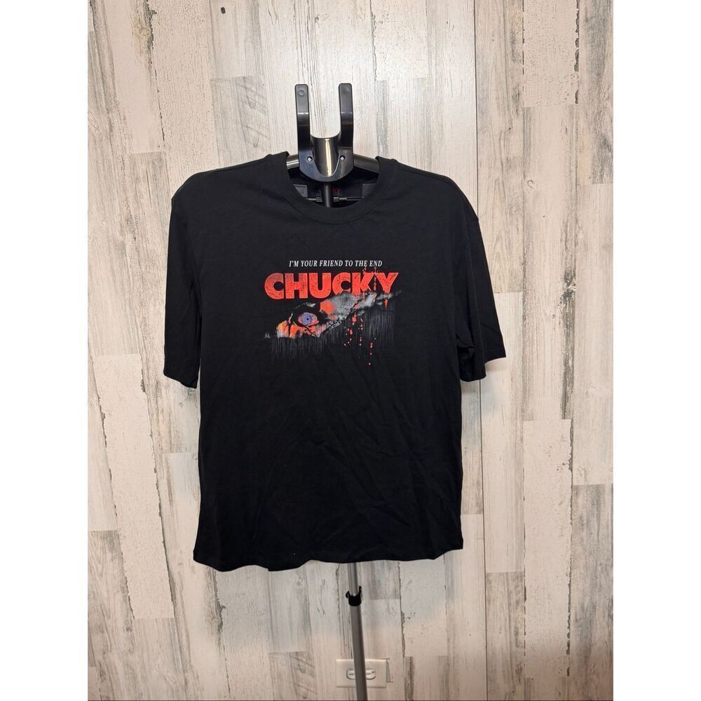 Chucky Graphic T-Shirt Men’s Size M Black Horror Movie Tee Good Guy Shirt